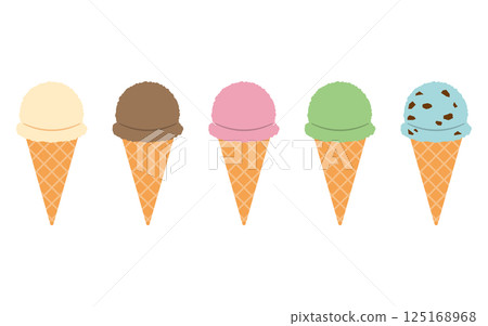 Set of ice cream illustrations 125168968