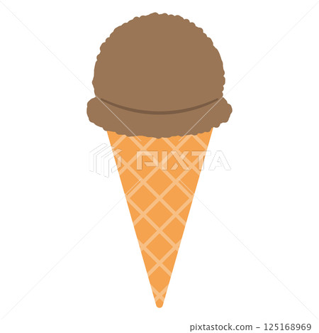 Chocolate ice cream illustration 125168969