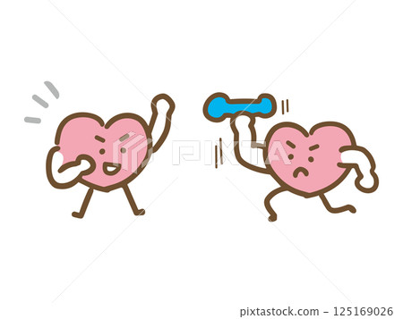 進行心理訓練的心形角色 125169026