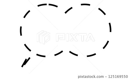 一個簡單的連接圓圈的氣泡(氣泡內:白色背景,氣泡外:透明背景) 一個簡單的連接圓圈的氣泡(氣泡內:白色背景,氣泡外:透明背景) 125169550