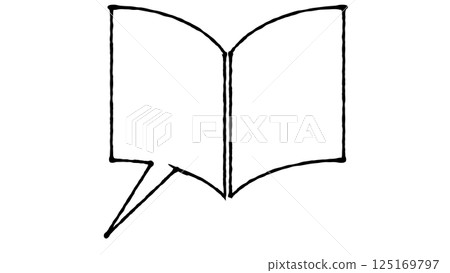 書本上的對話泡泡（泡泡內：白色背景，泡泡外：透明背景） 125169797