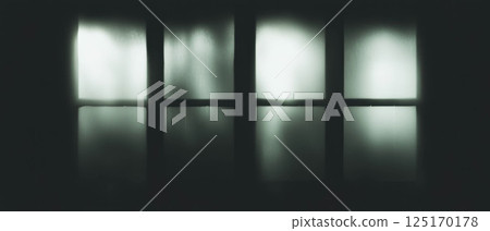 Soft window light illuminates the night, casting shadows and creating an air of mystery. 125170178