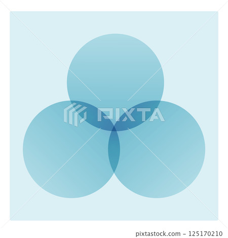 Stock Illustration: Venn diagram of three overlapping circles - simple and stylish illustration Stock Illustration: Venn diagram of three overlapping circles - simple and stylish illustration 125170210