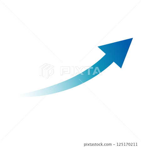 Stock Illustration: Rising arrow Blue gradation 125170211