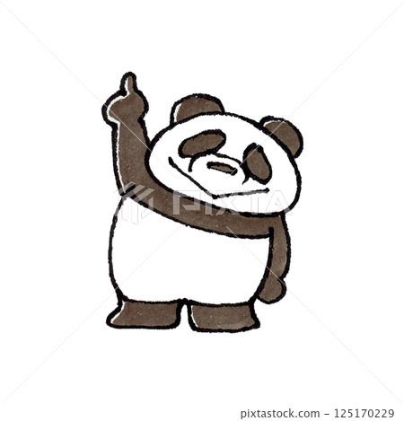 指著熊貓角色 指著熊貓角色 125170229