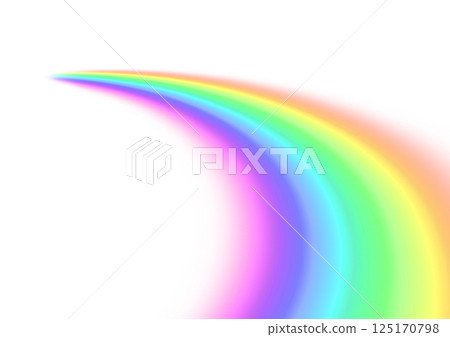 3d 插圖背景與白色背景上的抽象彩虹 125170798