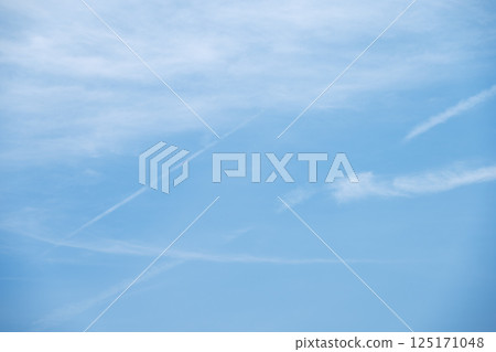 Spring sky Spring sky Blue sky Sky only Tokyo April Material 125171048