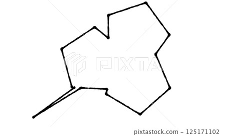 Blocky speech bubble (inside the bubble: white background, outside the bubble: transparent background) Blocky speech bubble (inside the bubble: white background, outside the bubble: transparent background) 125171102