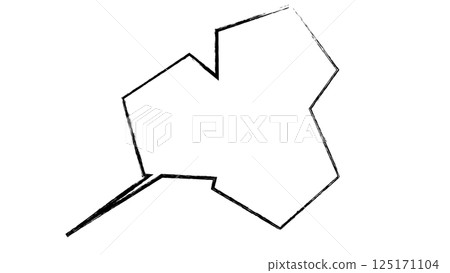 塊狀氣泡（氣泡內：白色背景，氣泡外：透明背景） 125171104