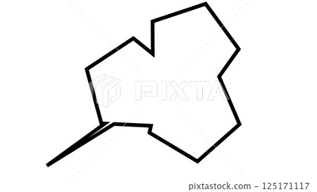 Blocky speech bubble (inside the bubble: white background, outside the bubble: transparent background) 125171117