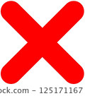 simple cross mark 125171167