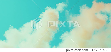 Soft fog blankets the area, providing a cool and tranquil ambiance as morning breaks. 125171480