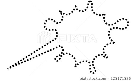 簡單的漫畫風格對話框（對話框內：白色背景，對話框外：透明背景） 125171526