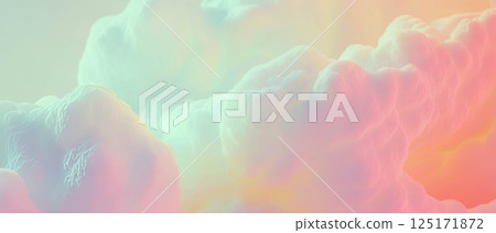 Abstract background with gentle waves of clouds creates a dreamy, ethereal vibe. 125171872
