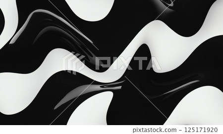 Dynamic abstract background with sharp geometric arches for modern design. 125171920