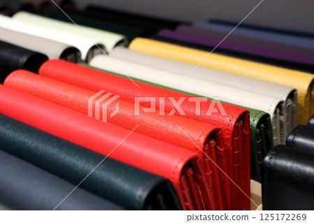 Discover a Colorful Collection of Luxurious Leather Rolls Perfect for Fashion and Craft Projects 125172269