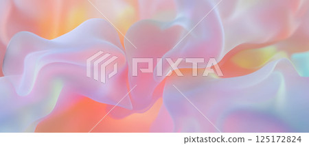 Colorful abstract background featuring 3D smoke with various textures and layered depth effects. 125172824