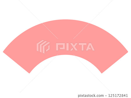 Pink fan-shaped heading frame background 125172841