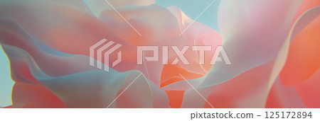 Bright background features flowing organic forms and gentle color shifts, evoking natural harmony. 125172894