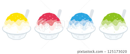 Illustration of shaved ice 125173020