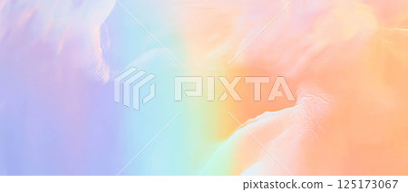 The artwork features a soothing blend of pastel rainbow gradients, evoking serenity and peace. 125173067
