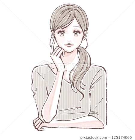 Illustration material of women and girls 125174060