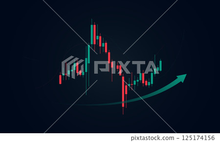 Moving dow of arrows surge diagonally, symbolizing acceleration, breakthrough down on dark blue, a futuristic falling arrows of trends, vector illustration 125174156