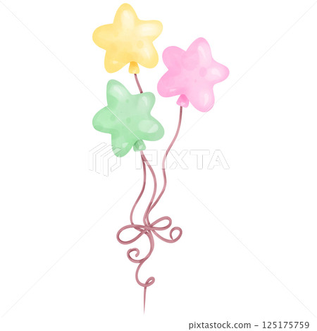 hand drawn watercolor happy birthday balloons2 hand drawn watercolor happy birthday balloons2 125175759