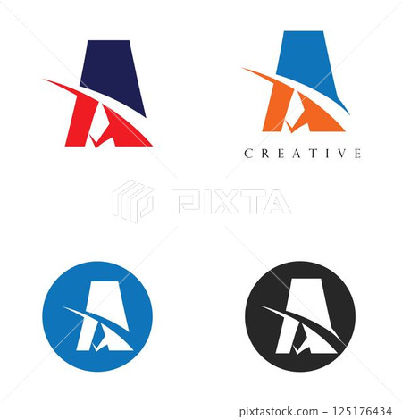 A Letter Logo Business Template A Letter Logo Business Template 125176434