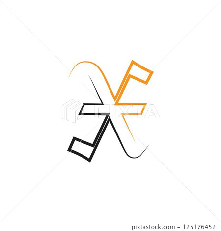 letter X logo vector letter X logo vector 125176452
