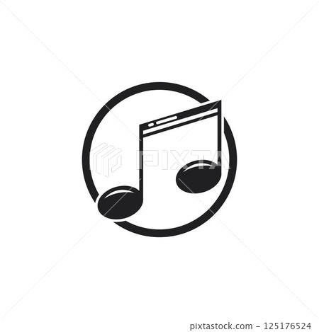 Music note Icon Vector Music note Icon Vector 125176524