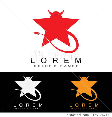 Devil logo vector Devil logo vector 125176715
