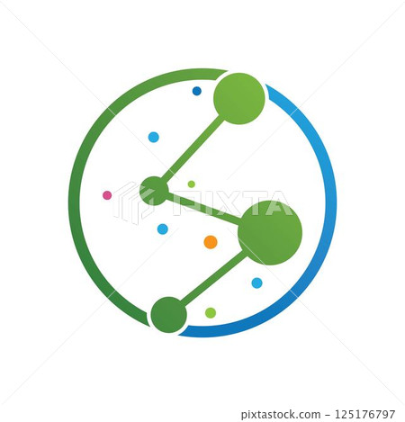 Molecule logo template 125176797