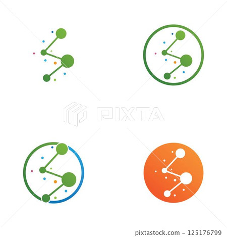 Molecule logo template 125176799