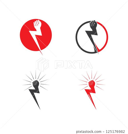 Hand strong vector Hand strong vector 125176982