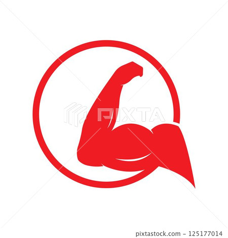 Hand strong vector icon Hand strong vector icon 125177014
