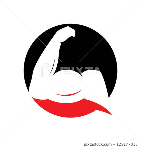 Hand strong vector icon Hand strong vector icon 125177015