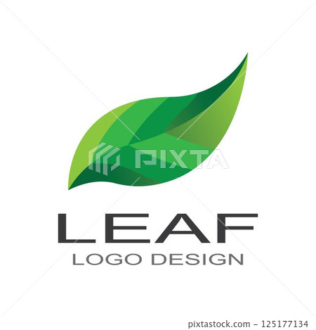 Eco icon green leaf logo vector 125177134