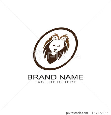 Lion Head Logo vector Lion Head Logo vector 125177186