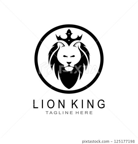 Lion Head Logo vector 125177198