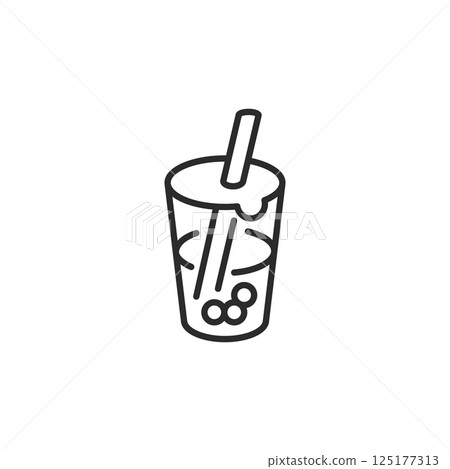 Bubble tea icon Bubble tea icon 125177313