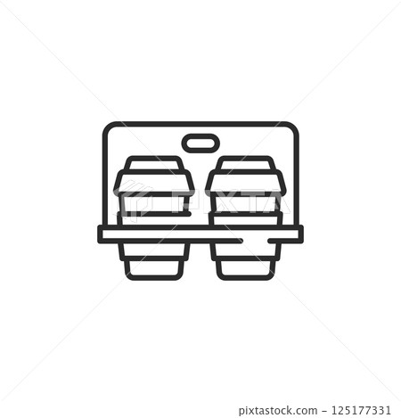 Coffee To-Go Carrier Icon Coffee To-Go Carrier Icon 125177331