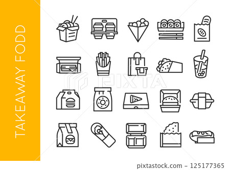 Takeaway meals and drinks 125177365