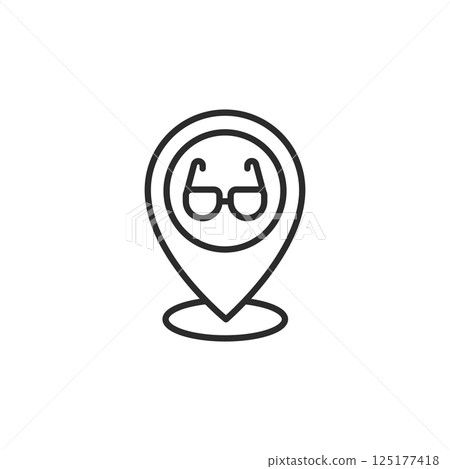 Glasses shop icon Glasses shop icon 125177418