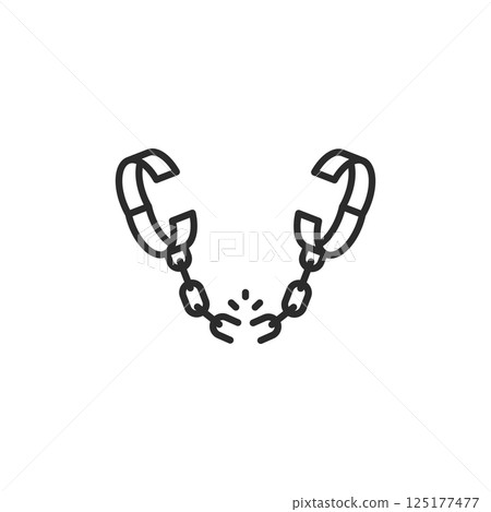 No Racism Handcuff Icon 125177477