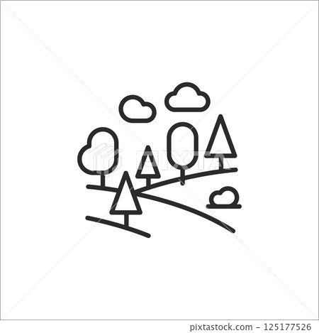 Countryside Landscape icon Countryside Landscape icon 125177526