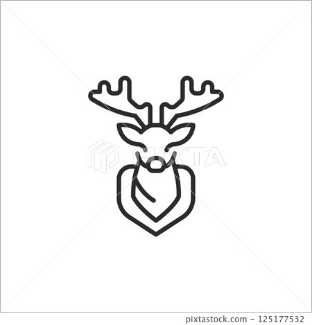 Deer Head Icon 125177532
