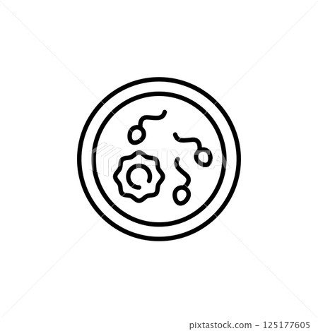 In Vitro Fertilization IVF Process Icon 125177605