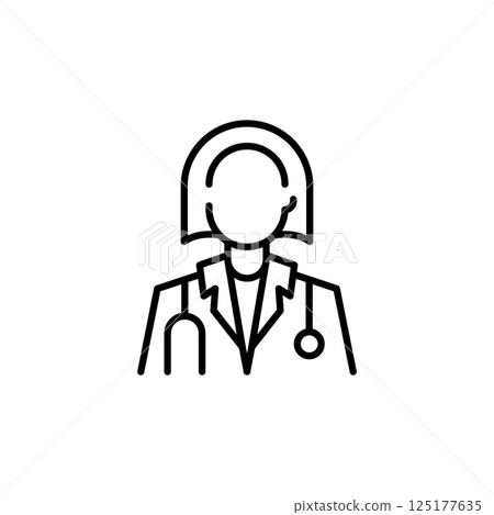 Female doctor Icon Female doctor Icon 125177635