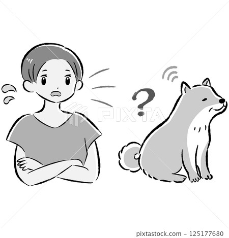 Illustration of a deaf senior dog (hearing impaired) Illustration of a deaf senior dog (hearing impaired) 125177680